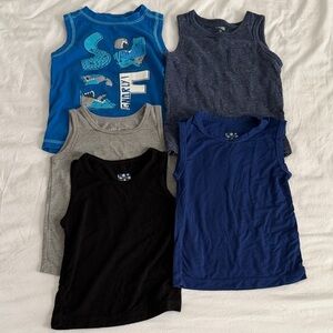 Toddler boy Sleeveless summer Tops Set - Blue, Black, Gray size 2T